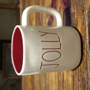Rae Dunn Red Interior Jolly Mug